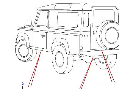 A01085 REAR & SIDE STEP  Defender (L316)