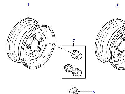 B01015 ROAD WHEELS  Defender (L316)