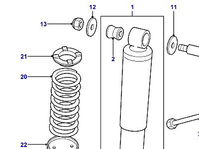 B06020 SHOCK ABSORBERS & SPRINGS  Defender (L316)