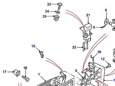 C01105 FRONT DOOR LATCH MECHANISM  Defender (L316)