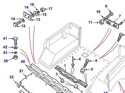 C01240 REAR BODY LOWER - MOUNTINGS  Defender (L316)