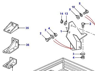 C01245 REAR BODY LOWER - MOUNTINGS  Defender (L316)
