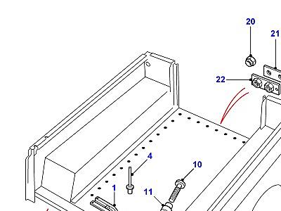 C01250 REAR BODY LOWER - MOUNTINGS  Defender (L316)