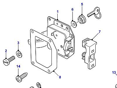 C01340 REAR END DOOR LATCH MECHANISM  Defender (L316)