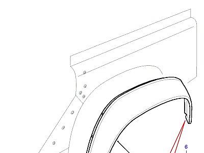 C01350 REAR EYEBROWS  Defender (L316)
