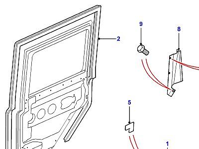 C01365 REAR SIDE DOOR FRAME  Defender (L316)