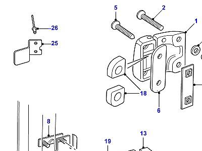 C01370 REAR SIDE DOOR HINGES & CHECK STRAP  Defender (L316)