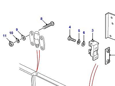 C01465 TAILBOARD LOWER SIDE HINGED STRIKER  Defender (L316)