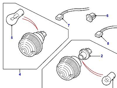 D08005 LAMPS - FRONT - SIDE AND INDICATOR  Defender (L316)