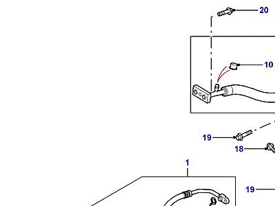 F01020 СИСТЕМА КОНДИЦИОНИРОВАНИЯ - PIPES & HOSES  Defender (L316)