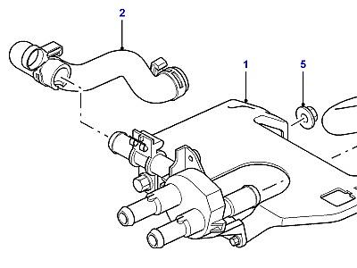 F03030 HEATER PIPES AND VALVE В СБОРЕ  Defender (L316)