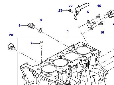 G01016 БЛОК ЦИЛИНДРОВ И ЗАГЛУШКИ  Defender (L316)