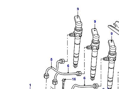 G05006 ТОПЛИВНЫЕ ФОРСУНКИ И ТРУБОПРОВОДЫ  Defender (L316)