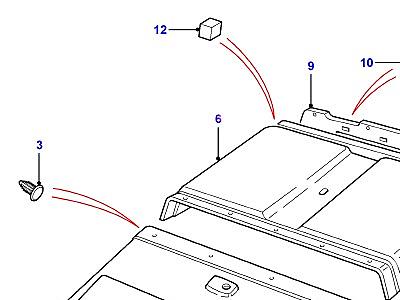 K01075 ROOF TRIM  Defender (L316)