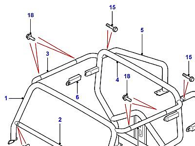 O01090 ROLL CAGE  Defender (L316)