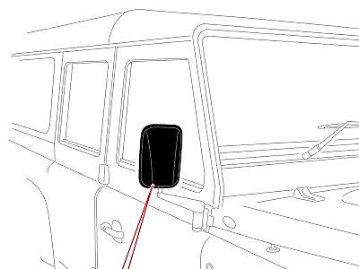 O05100 НАРУЖНОЕ ЗЕРКАЛО ЗАДНЕГО ВИДА  Defender (L316)
