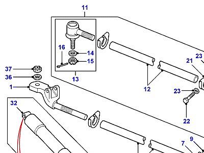 P01035 TRACK RODS & DAMPER  Defender (L316)