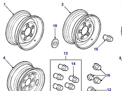 B01025 ROAD WHEELS  Defender (L316)