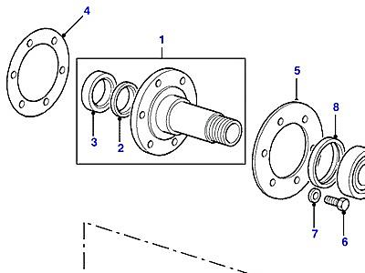 B02035 FRONT HUBS-TO (V) KA930455  Defender (L316)