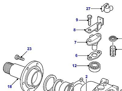 B02050 SWIVEL PIN HOUSING-FROM (V) LA930456  Defender (L316)