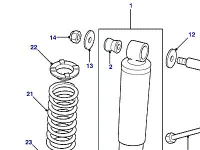 B06025 SHOCK ABSORBERS & SPRINGS  Defender (L316)