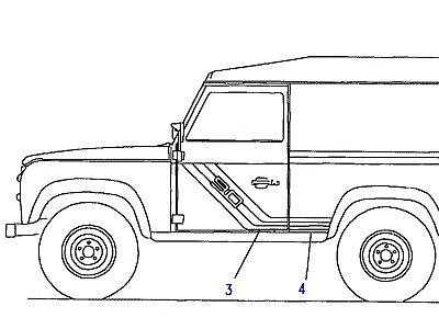 C01040 BODY TAPES  Defender (L316)
