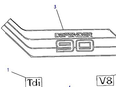 C01045 BODYTAPES-FROM (V) HA456061 TO (V) HA906595  Defender (L316)