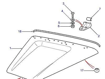 C01050 BONNET В СБОРЕ -CABLE OPERATED  Defender (L316)