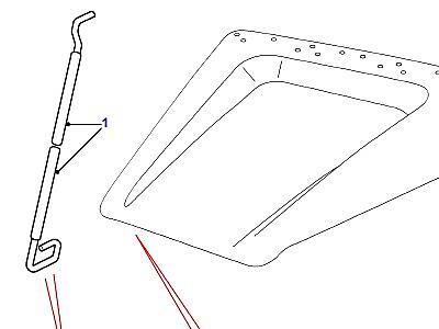 C01060 BONNET PROPS-FROM (V) XA159807  Defender (L316)