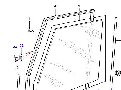 C01170 FRONT DOOR GLASS & REGULATOR-FROM (V) LA932529  Defender (L316)