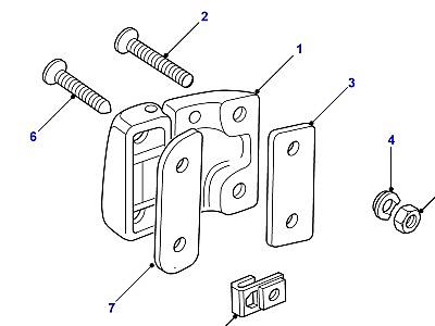 C01180 FRONT DOOR HINGES & CHECK STRAP  Defender (L316)