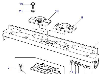 C01225 GRILLE, TOP PANEL & BRACES-CABLE BONNET RELEASE  Defender (L316)