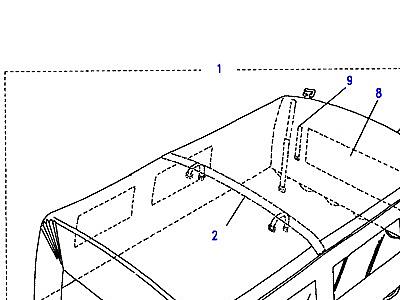 C01275 HOOD ASSY CANVAS - BULKHEAD FIXING  Defender (L316)