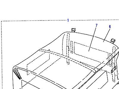 C01300 HOOD ASSY CANVAS - CAB FIXING  Defender (L316)