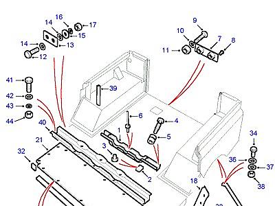 C01415 REAR BODY LOWER - MOUNTINGS  Defender (L316)