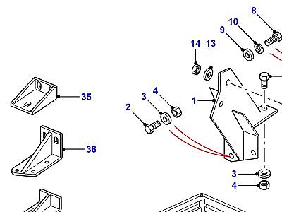 C01420 REAR BODY LOWER - MOUNTINGS  Defender (L316)