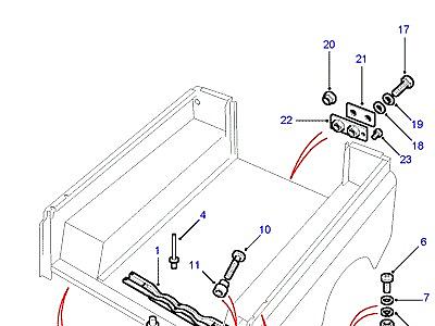 C01425 REAR BODY LOWER - MOUNTINGS  Defender (L316)