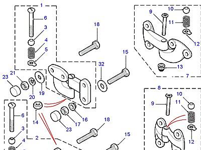 C01520 REAR END DOOR HINGES  Defender (L316)