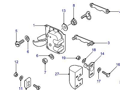 C01525 REAR END DOOR LATCH MECHANISM  Defender (L316)