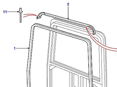 C01530 REAR END DOOR SEALS  Defender (L316)