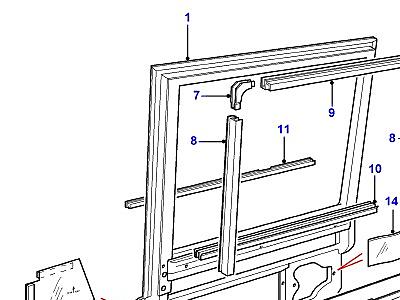 C01545 REAR SIDE DOOR В СБОРЕ  Defender (L316)