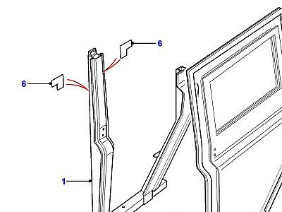 C01550 REAR SIDE DOOR FRAME  Defender (L316)