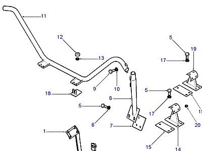 C01605 ROOF RACK-MOUNTING FRAME LOWER  Defender (L316)