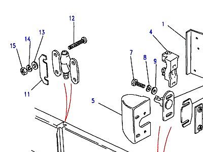 C01695 TAILBOARD LOWER SIDE HINGED STRIKER  Defender (L316)