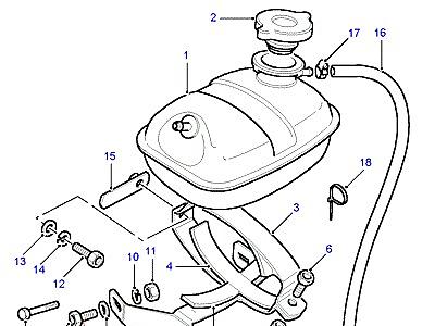 F02005 РАСШИРИТЕЛЬНЫЙ БАЧЕК -EXCEPT TDI AND TD5  Defender (L316)