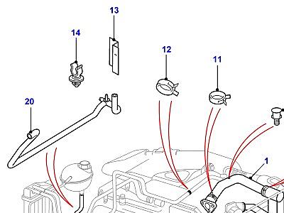 F02070 RADIATOR HOSES  Defender (L316)