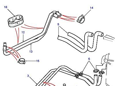 F03035 HEATER PIPES  Defender (L316)
