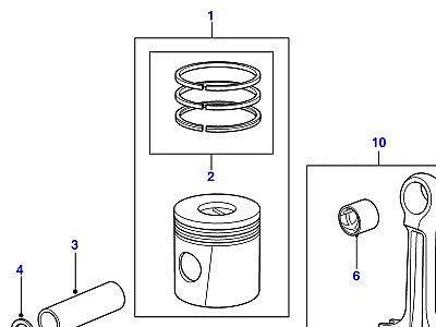 G05110 PISTON, CONNECTING ROD & BEARINGS  Defender (L316)