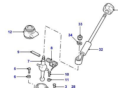 J01045 GEARCHANGE & LEVER  Defender (L316)