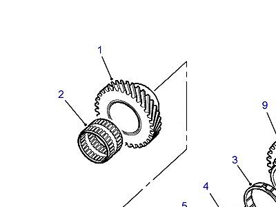 J03080 MAINSHAFT GEARS 1ST/2ND  Defender (L316)